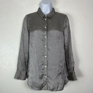 Alexa Chung by Madewell Silk Stripe Button down shirt women’s extra small